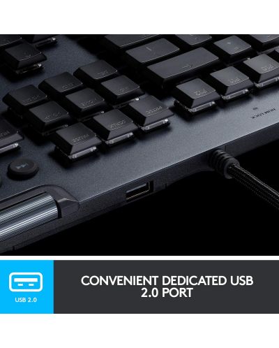 Механична клавиатура Logitech - G815, UK Layout, clicky switches, черна - 4