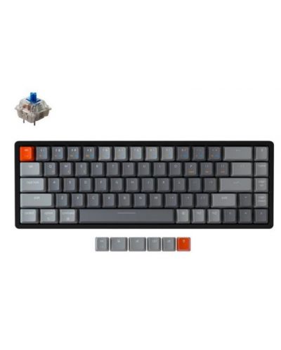 Механична клавиатура Keychron - K6 H-S Aluminum, Clicky, RGB, черна - 2