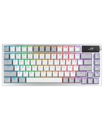 Механична клавиатура ASUS - ROG AZOTH, безжична, NX Snow, RGB, бяла - 1