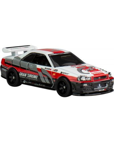 Метална количка Hot Wheels Pop Culture - Nissan Skyline GT-R (BNR34), 1:64 - 3