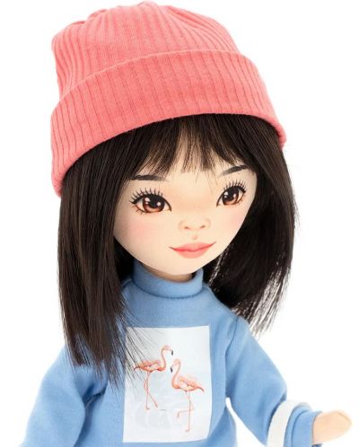 Мека кукла Orange Toys Sweet Sisters - Лилу със светлосин пуловер, 32 cm - 4
