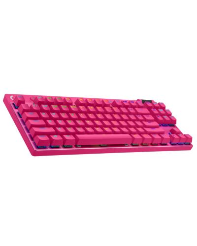 Механична клавиатура Logitech - G Pro X TKL, безжична, Tactile GX, розова - 2