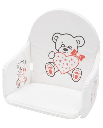 Мека подложка за дървено столче за хранене New Baby - Мече - 1