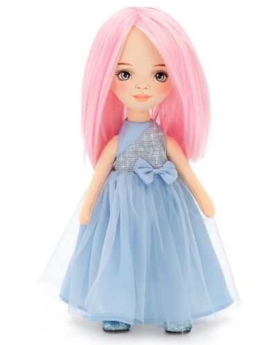 Мека кукла Orange Toys Sweet Sisters - Били със сатенена синя рокля, 32 cm - 3