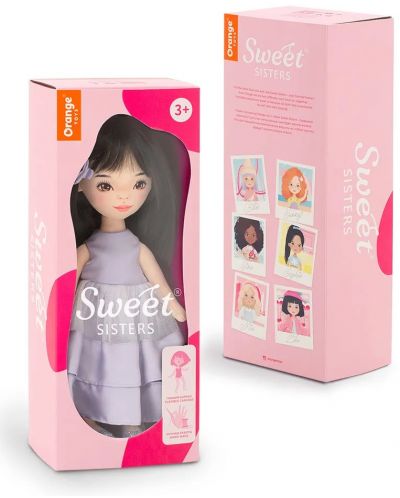 Мека кукла Orange Toys Sweet Sisters - Лилу с лилава рокля, 32 cm - 2