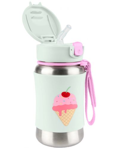 Метална бутилка Skip Hop Spark Style - Ice Cream, 350 ml - 2