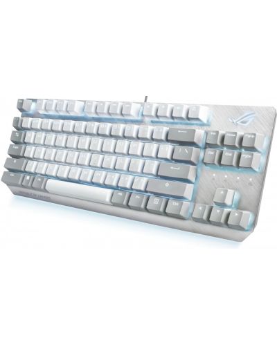 Механична клавиатура ASUS - ROG Strix Scope NX TKL, RGB, бяла/сива - 3