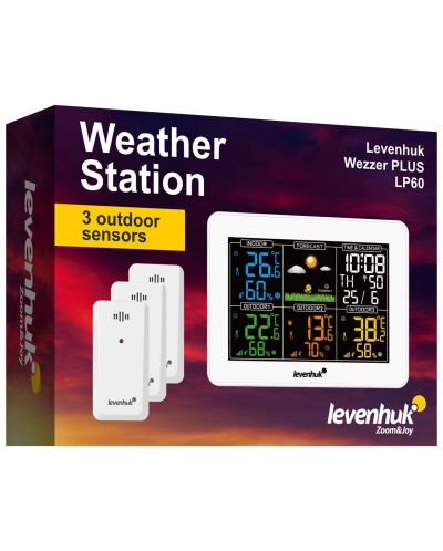 Метеорологична станция Levenhuk - Wezzer PLUS LP60, бяла - 2