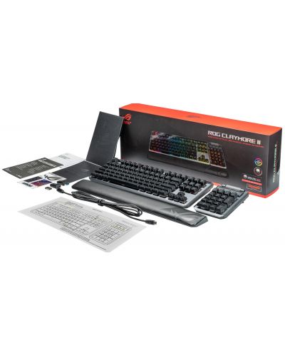 Механична клавиатура ASUS - ROG Claymore II, RX Red, RGB, черна - 6