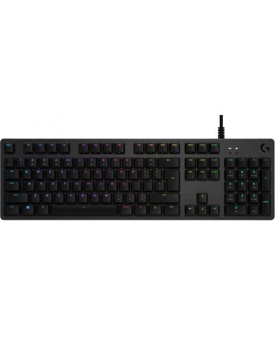 Механична клавиатура Logitech - G512, GX Red Linear, RGB, черна - 1