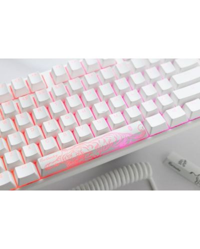 Mеханична клавиатура Ducky - One 3 Pure White TKL, Silent Red, RGB, бяла - 3