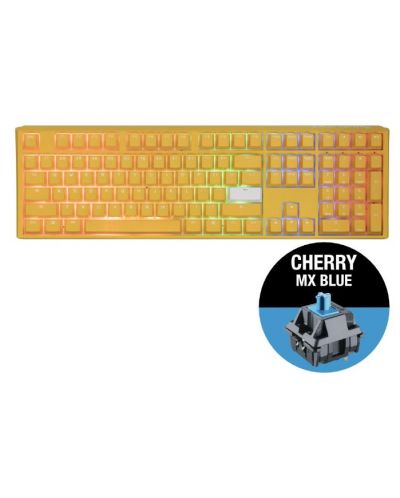 Механична клавиатура Ducky - One 3 Yellow, MX Blue, жълта - 2