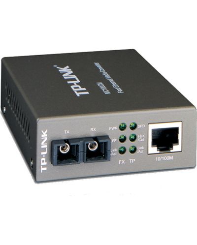 Медиен конвертор TP-Link - MC100CM, RJ-45/SC/UPC, черен - 2