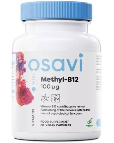 Methyl-B12, 100 mcg, 60 капсули, Osavi - 1