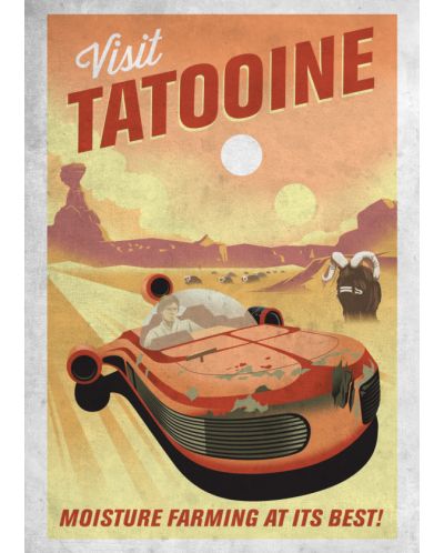 Метален постер Displate - Star Wars: Visit Tatooine - 1