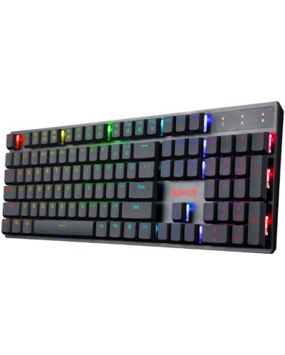 Механична клавиатура Redragon - Apas Pro, Blue Switch, RGB, черна - 2