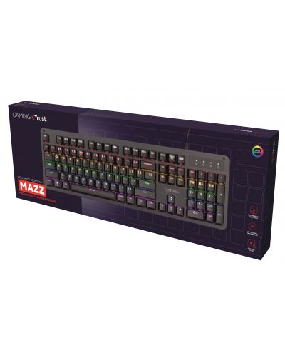 Механична клавиатура Trust - GXT 863, Outemu Red, LED, черна - 6
