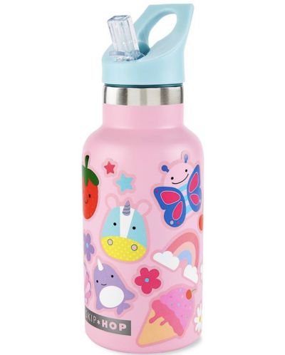 Метална бутилка Skip Hop - Pink, 380 ml - 2