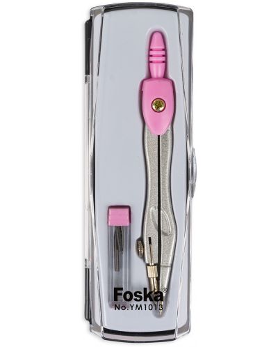 Метален пергел Foska - В кутия, 12 cm, розов - 1