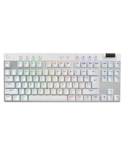 Механична клавиатура Logitech - G Pro X TKL, безжична, GX, бяла - 1