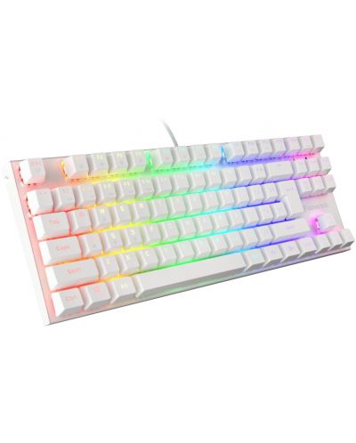 Механична клавиатура Genesis - Thor 303 TKL, Outemu Brown, RGB, бяла - 2