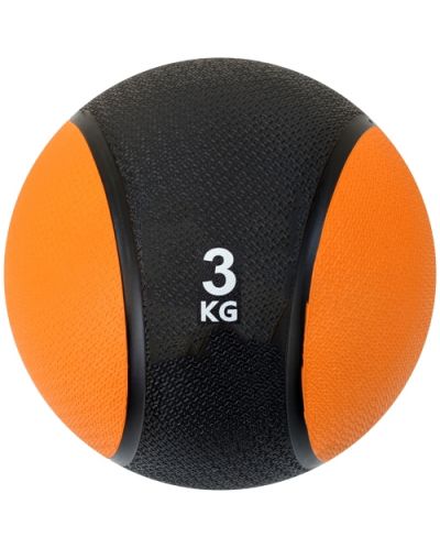 Медицинска топка Maxima - 3 kg, гумена, оранжева - 1