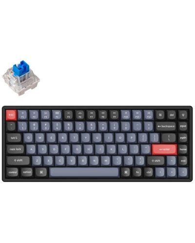 Механична клавиатура Keychron - K2 Pro, H-S, Clicky, RGB, черна - 2