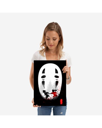 Метален постер Displate Animation: Ghibli - No Face - 2