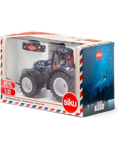 Метална играчка Siku - Коледен трактор New Holland, 1:32 - 2