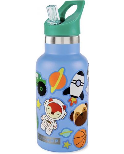 Метална бутилка Skip Hop - Blue, 380 ml - 3