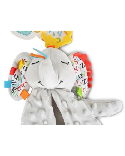 Мека играчка кърпичка със звуци Bali Bazoo - Elephant  - 3