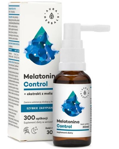 Melatonina Control Орален спрей с мелатонин и маточина, 30 ml, Aura Herbals - 1