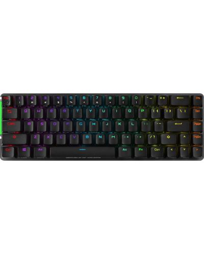 Механична клавиатура ASUS - ROG Falchion, безжична, MX Red, RGB, черна - 1