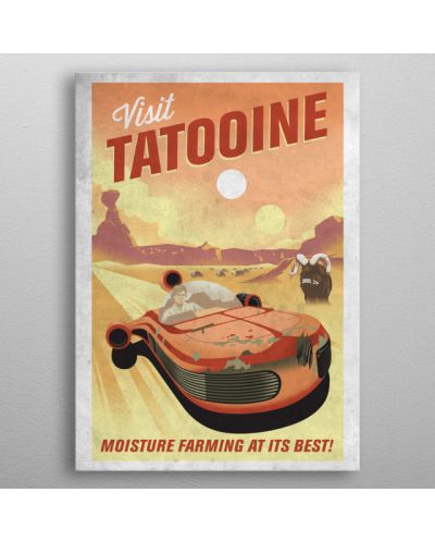 Метален постер Displate - Star Wars: Visit Tatooine - 3