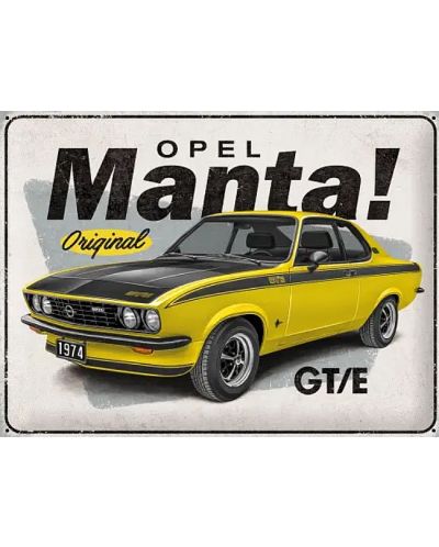 Метална табелка Nostalgic Art - Opel Manta G/T - 1