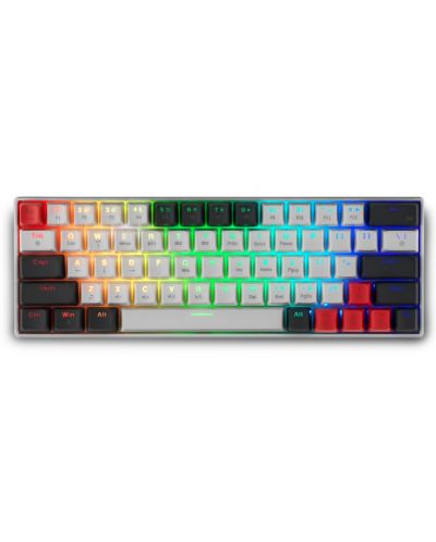 Механична клавиатура Spartan Gear - Pegasus 2, безжична, Red, RGB, бяла/сива - 1