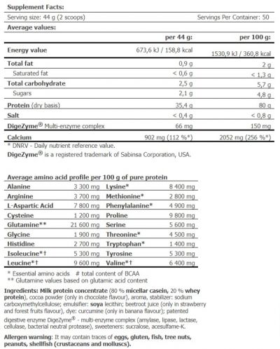 Micellar Casein, шоколад, 2200 g, Amix - 2