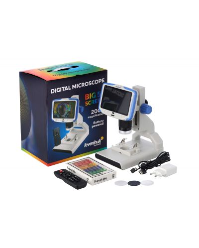 Микроскоп Levenhuk - Rainbow DM500 LCD, дигитален, бял - 12