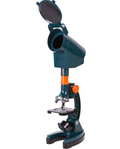 Микроскоп с камера Levenhuk - LabZZ M3, син/оранжев - 1