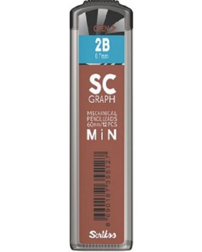 Мини графити за автоматичен молив Spree - 2В, 0.7 mm, 12 броя - 1