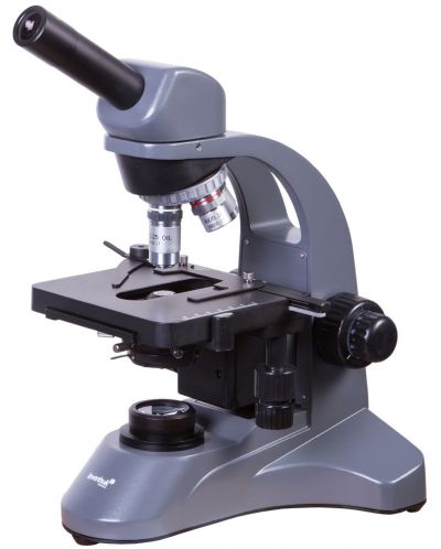 Микроскоп Levenhuk - 700M, монокулярен, сив/черен - 1
