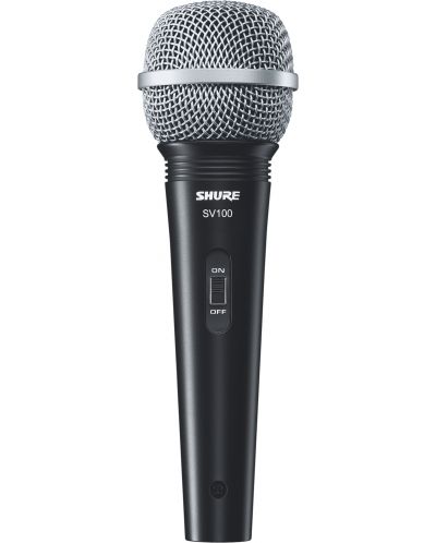 Микрофон Shure - SV100A, кабел + държач + калъф, черен - 3