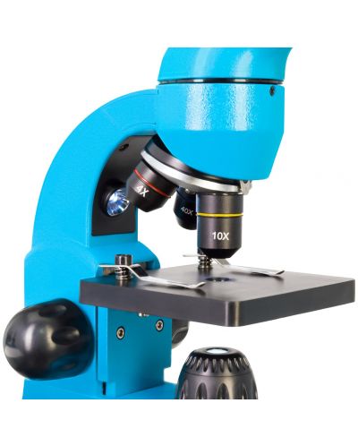 Микроскоп Levenhuk - Rainbow 50L, 40–800x, Azure - 5