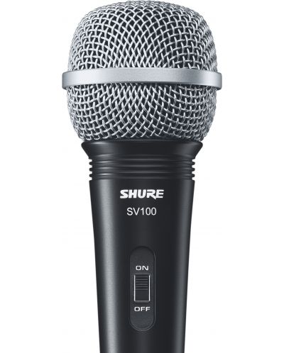 Микрофон Shure - SV100A, кабел + държач + калъф, черен - 2