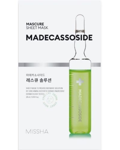 Missha Mascure Лист маска за лице Rescue Solution Madecasoside, 28 ml - 1
