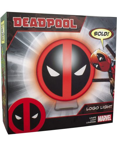 Лампа Paladone Marvel: Deadpool - Logo, 10 cm - 3