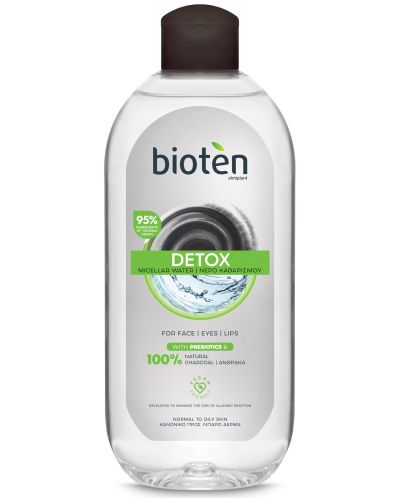 Bioten Detox Мицеларна вода за лице, с въглен, 400 ml - 1