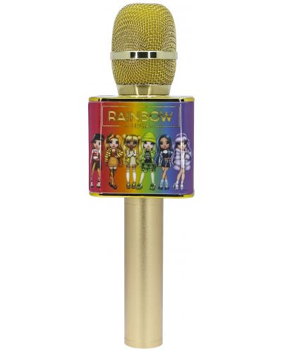 Микрофон OTL Technologies - Rainbow High Karaoke, златист - 1