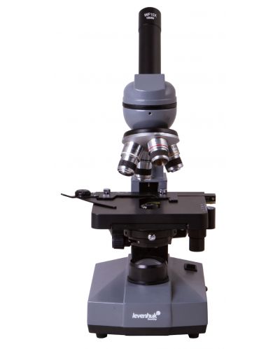 Микроскоп Levenhuk - 320 BASE, монокулярен, сив/черен - 3