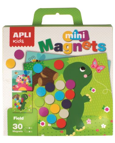 Мини магнитна игра APLI Kids - Животни с цветни точки